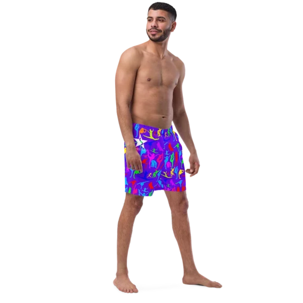 Purple Bright Flexible StarStuff Swim Trunks