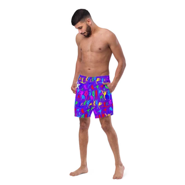 Purple Bright Flexible StarStuff Swim Trunks